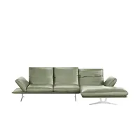 KOINOR Ecksofa Echtleder Francis ¦ grün ¦ Maße (cm): B: 314 H: 93 T: 159