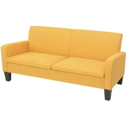 vidaXL 2-tlg. Sofagarnitur Stoff Gelb