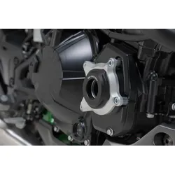 SW-Motech Motorgehäusedeckel-Schutz - Schwarz/Silbern. Kawasaki Z900-Modelle (16-)., schwarz