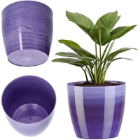 Kadax Blumentopf, Pflanzkübel, Blumenkübel aus Kunststoff, 16 cm, Violett
