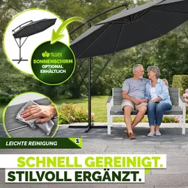 tillvex Gartenbank 2-3 Sitzer 300 x 0 x 0 cm Grau