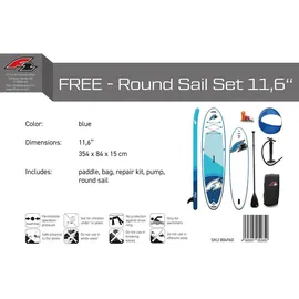 F2 Stand up Paddle Board FREE 11,6 x 0,12 m Blau