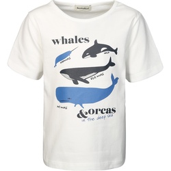 tausendkind collection - Tausendkind T-Shirt "Whales And Orcas", Weiss (Grösse: 92/98), Gr.92/98