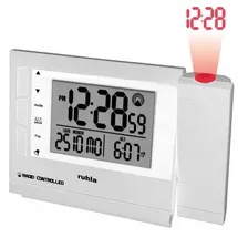 UMR Ruhla Ruhla Projektionswecker Funkwecker mit Projektion Weiss RC-Clock 1561-2