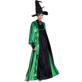 Disguise Damen Professor Mcgonagall, Official Deluxe Harry Potter Wizarding World Costume Dress and Hat Erwachsenenkostme, Mehrfarbig, Large (12-14) US