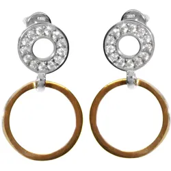 Paar Ohrstecker OSTSEE-SCHMUCK "Ostsee-Schmuck Ohrstecker Sunny Exklusiv", weiß, Ohrringe, Damen, 27 x 15mm, Silber 925 (Sterlingsilber)