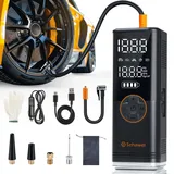 Sehawei Elektrische Luftpumpe mit 20000mAh Akku Luftpumpe, 150PSI Luftpumpe Elektrisch Fahrradluftpumpe Kompressor mit Dual LCD-Bildschirm Reifenpumpe für Fahrrad, Motorrad, Auto