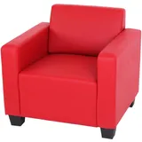 MCW Sessel Moncalieri-S Bezug Stoff 75 x 85 x 80 cm rot mit Rollen