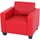 MCW Sessel Moncalieri-S Bezug Stoff 75 x 85 x 80 cm rot mit Rollen