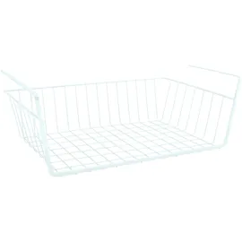 MSV Einhängekorb Schrankkorb Metall 39 x 14 x 25,5 cm weiß