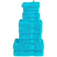 VidaXL 12 tlg. Premium-Handtuch-Set SOLUND Türkis 600 g/m2,