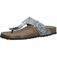 Tamaris Damen Pantoletten, Frauen Slip On,Sommerschuhe,sommerclogs,Hausschuhe,Zehentrenner,Women's,Woman,Lady,Ladies,Silver STR.,42 EU / 8 UK - 42 EU