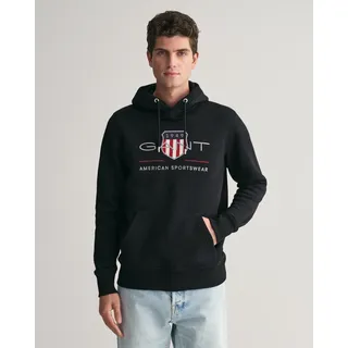 GANT Herren Sweatshirt REGULAR ARCHIVE SHIELD Hoodie - schwarz M