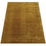 KADIMA DESIGN Teppich Kurzflor waschbar Unifarben Wohnzimmer schmutzabweisend Senf Rechteckig 140x200 | 100% Polyester | Florhöhe: 10 mm | pflegeleicht