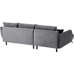 Ecksofa EXXPO - SOFA FASHION, grau (graphite), B:260cm H:92cm T:187cm, Sofas, stabile Rücken - Kissen, bequem und modern