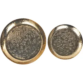 Beliani Beliani, 2er-Set Schmuckschale SADANE Metall Gold