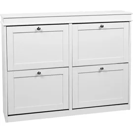hjh living Estha 40 104 x 24 x 82 cm 40 Schuhklappen weiß / weiß