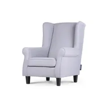 Konsimo Ohrensessel Miles Webstoff 82 x 105 x 97 cm Grau