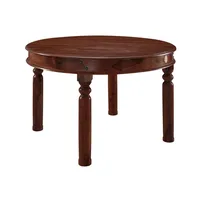 Massivmoebel24 Esstisch rund Akazie 140x140x76 nougat lackiert OXFORD 333