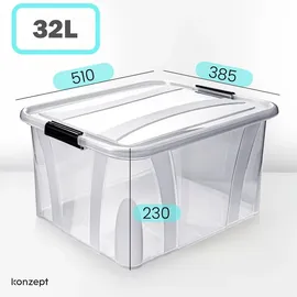 konzept Aufbewahrungsbox 32 l 1-tlg. transparent