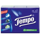 Tempo Taschentücher, samtig weich, 3 in 1 830315 , 1 Packung = 6 x 10 Tücher = 60 Tücher