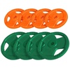 Hantelscheiben »30 kg - 4 x 2,5 kg; 4 x 5 kg«, (Set, 8 tlg.), 78092008-0 orange/grün
