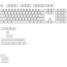Glorious PC Gaming Race Glorious Gaming - GPBT Backlit-Tastenkappen (Weiß), lichtdurchlässige Legenden, für mechanische Tastaturen der Größen 100%, 75%, 65% - Amerikanische QWERTY-Belegung