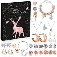 LuxusKollektion Schmuck-Adventskalender Adventskalender Schmuck 2024 Damen Mädchen Silber Rosa Armband