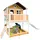 Axi Marc Spielhaus Braun - Weiß mit Weißer Rutsche 212 x 432 x 293 cm