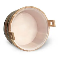 Fußbadewanne Standard aus Holz Lärche natur mit Kunststoffeinsatz