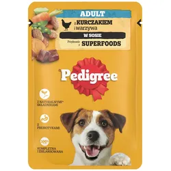 PEDIGREE Adult Beutel 100g: Nassfutter für adulte Hunde mit Huhn und Gemüse, in Sauce