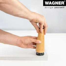 Wagner Möbelbein BUCHE rund - Ø 60 x 100 mm, natur, QuickClick® Filzgleiter Ø 30 mm, Gewinde Ø 10 mm - 12761101