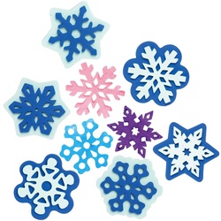 Schneeflocken Moosgummi-Stempel  (pro Set 10) Bastelbedarf zu Weihnachten