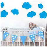 wall-art Wandtattoo »Gute Nacht Kinderzimmer Wolken Set«, selbstklebend, entfernbar, blau