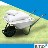 BITUXX Schubkarre 100L 250kg Schiebkarre Bauschubkarre Verzinkt mit Luftreifen und Nadelgelagerter Achse bis