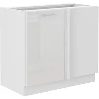 Küchen-Preisbombe Lara Eckunterschrank 105 cm Weiß Hochglanz Küchenzeile Küchenblock