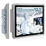 NORQIN 12,1-Zoll Lüftungsloser Industrie-Embedded-Panel-PC,10-Punkt-Kapazitiver Touchscreen,Industrie-Touchscreen-Panel-Computer,IP65-All-in-One-Computer,Windows 10 Pro(i5-1235U,16GB RAM 1TB SSD)