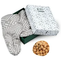 Grünspecht Naturprodukte GRÜNSPECHT Kirschkern-Nackenkissen mit Kragen 35x48 cm, Wärmekissen aus Baumwolle, Geschenkbox, für Mikrowelle & Backofen, bei Verspannungen/Beschwerden im Nacken/oberen Rücken (383-V1)