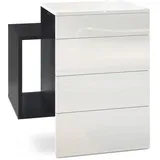 Vladon Nachtschrank Queens 60 x 63 x 36 cm Weiß
