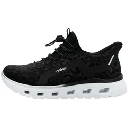 Rieker Sneaker Slipper (Kunstleder) M6066-01 schwarz Damen