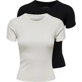 Only ONLEASY Kurzarmshirt Schwarz 42