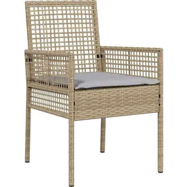 vidaXL Garten Essgruppe 7-tlg. Beige