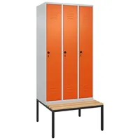C+P Garderobenschrank ""Classic Plus"", Abteilbreite 30 cm, mit Sitzbank,