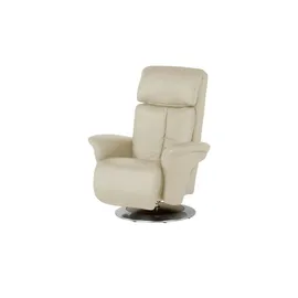 HIMOLLA Sessel 7418 Leder 81 x 111 x 95 cm Beige elektrisch mit Massagefunktion