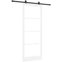 vidaXL Schiebetür ORKDAL Weiß und Schwarz 93 x 232 cm 3332012