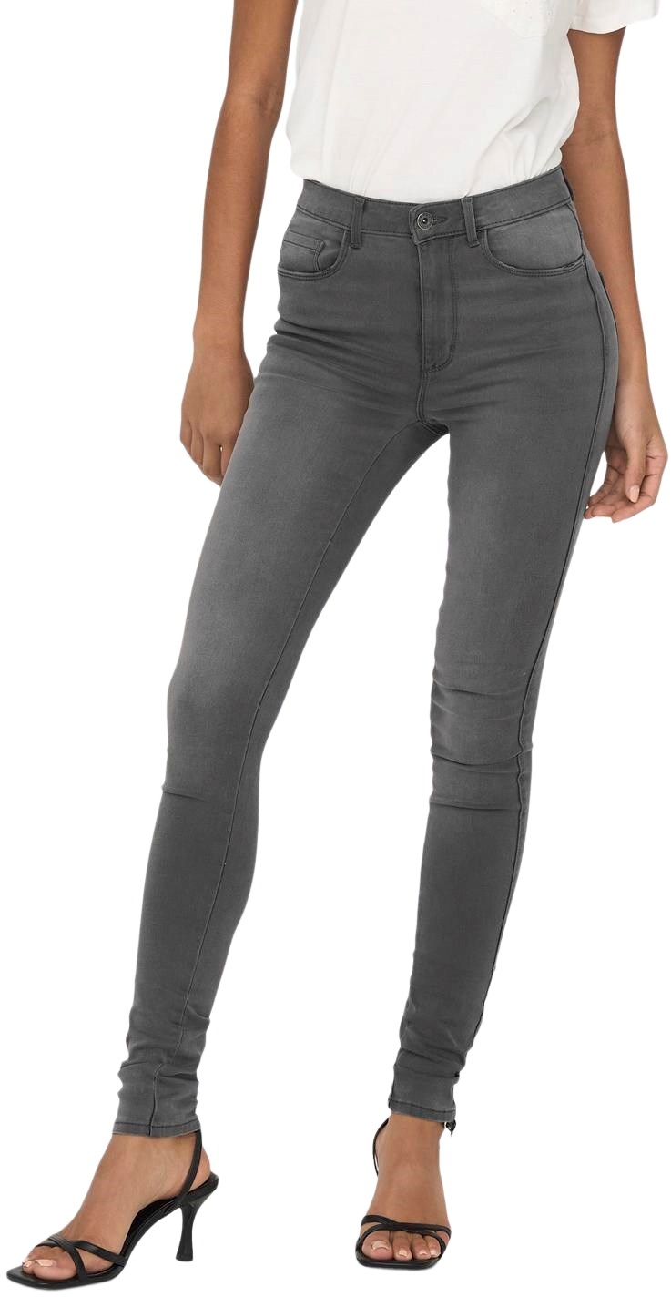 Only Damen Jeans onlROYAL HIGH SK DNM JEANS BJ312 Skinny Fit Grau Hoher Bund Reißverschluss M - L 30