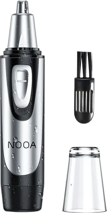 NOOA ES-510 Nasenhaartrimmer, geräuscharmes Hochgeschwindigkeitstrimmen, ganzkörperwasserdicht und waschbar, tragbares Design, Nasendetailtrimmer für den Heimgebrauch, Schwarz