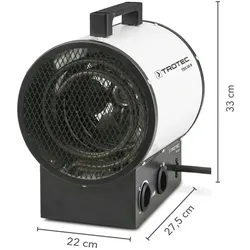 TROTEC Elektroheizer TDS 30 R | Mehrstufen-Temperaturregelung - drei Heizstufen