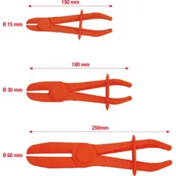KS Tools Schlauch-Abklemm-Zangen-Satz, 3-tlg.