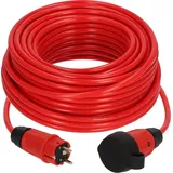 Brennenstuhl Professional Verlängerungskabel VQ 2100 IP44 (25m Kabel H07BQ-F 3G1,5 in rot, Baustelleneinsatz und ständiger Einsatz im Freien, Made in Germany)